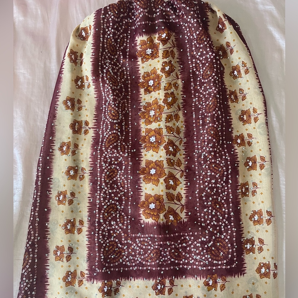 Vintage bedazzled maxi skirt